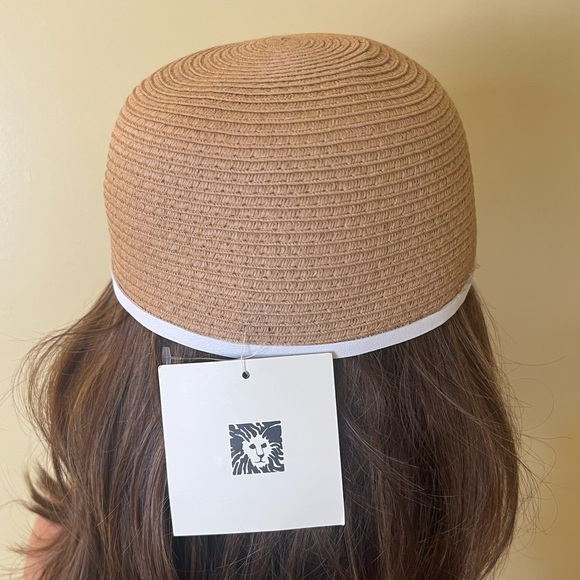 Anne Klein Tan Woven Brim Hat - Picture 3 of 6